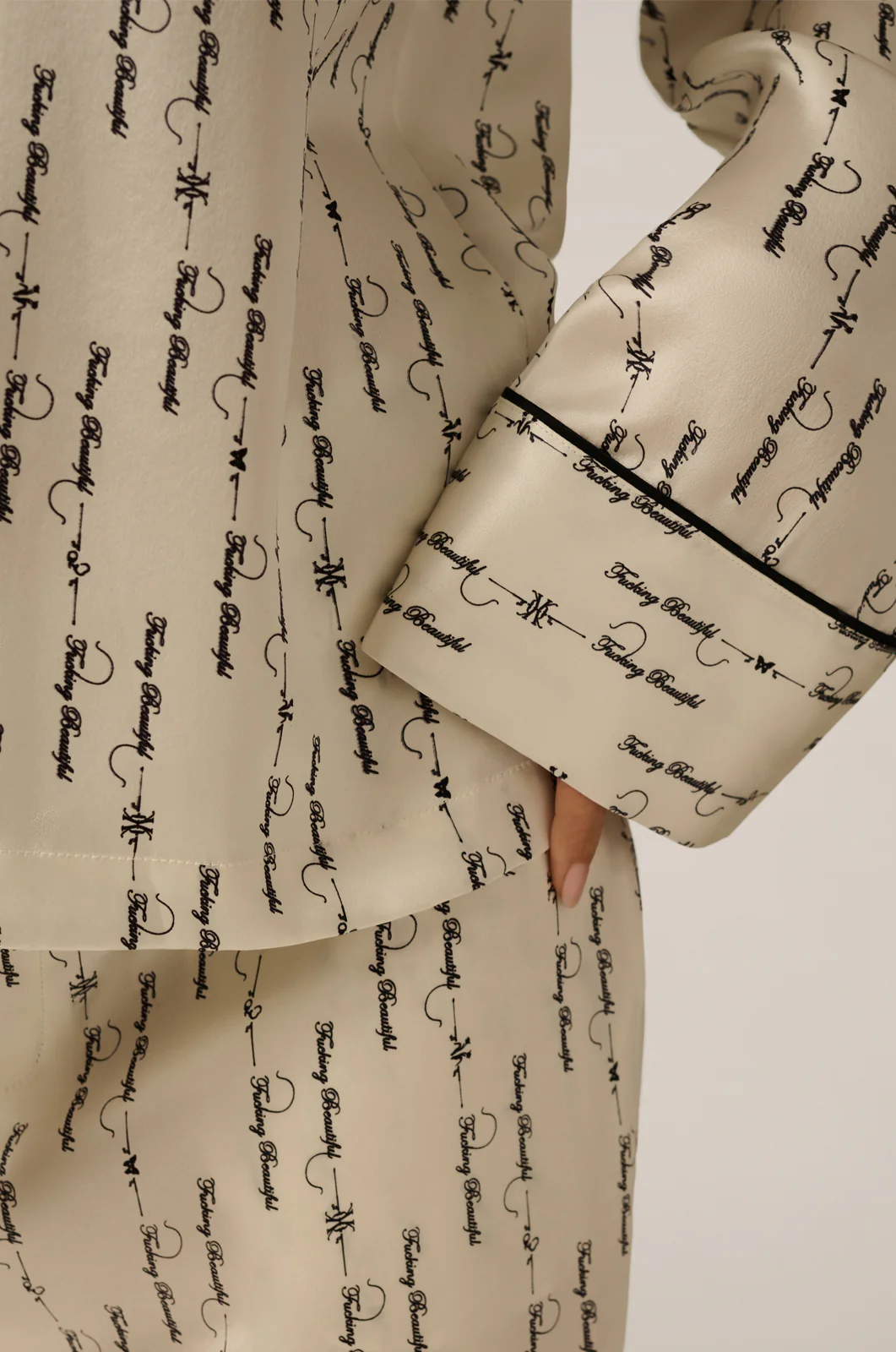 FUCKING BEAUTIFUL SILK LOUNGE TIE UP PANT - Image 4