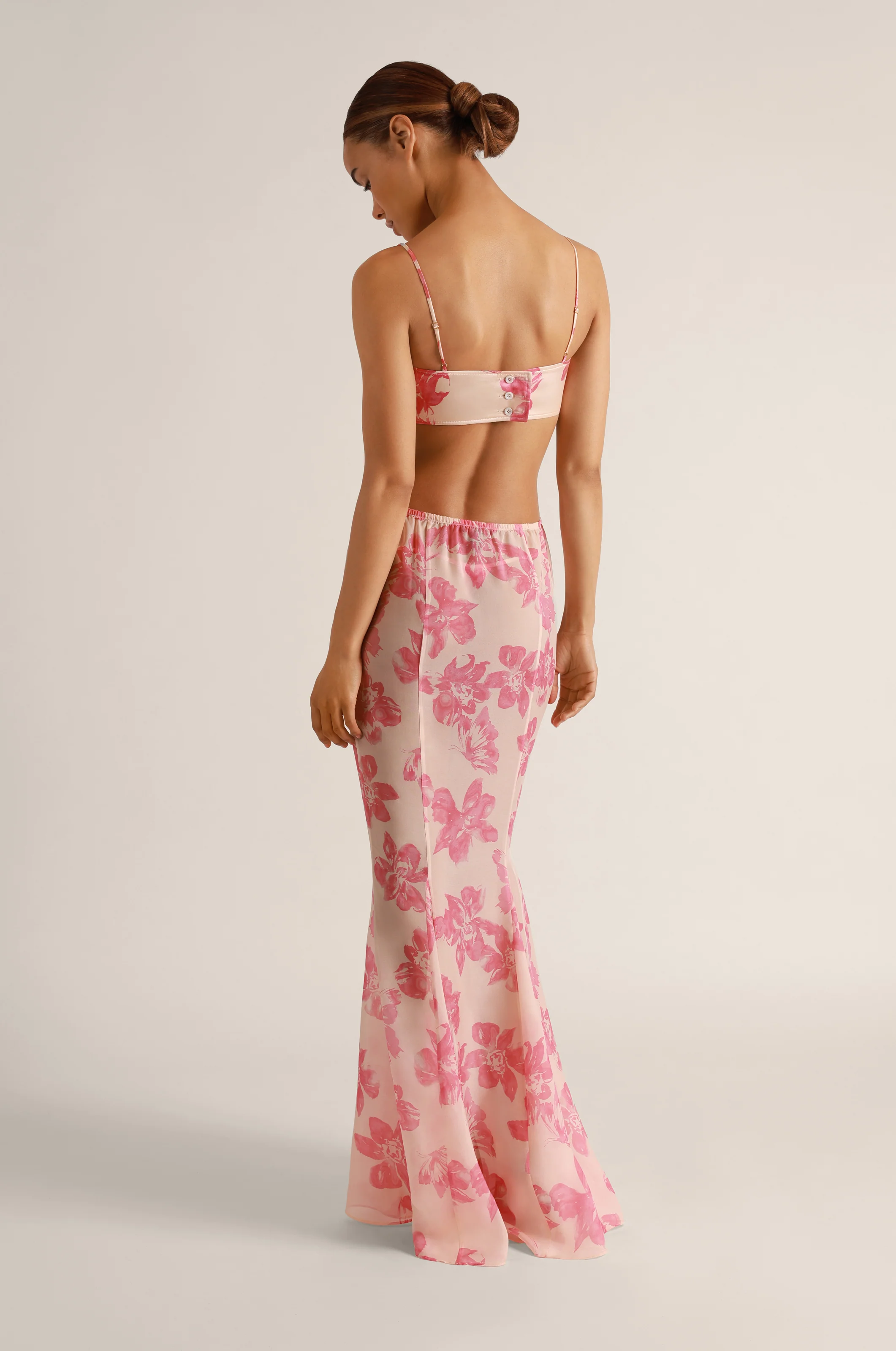PAPILLON ET ORCHIDEE SILK LOUNGE BANDEAU TOP - Image 3